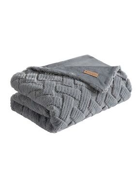 NEW Koolaburra by UGG Crystelle Faux Fur Throw in Wild Dove 50"x70" Cold Weather